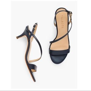PILA STRAPPY KITTEN HEEL SANDALS - LEATHER